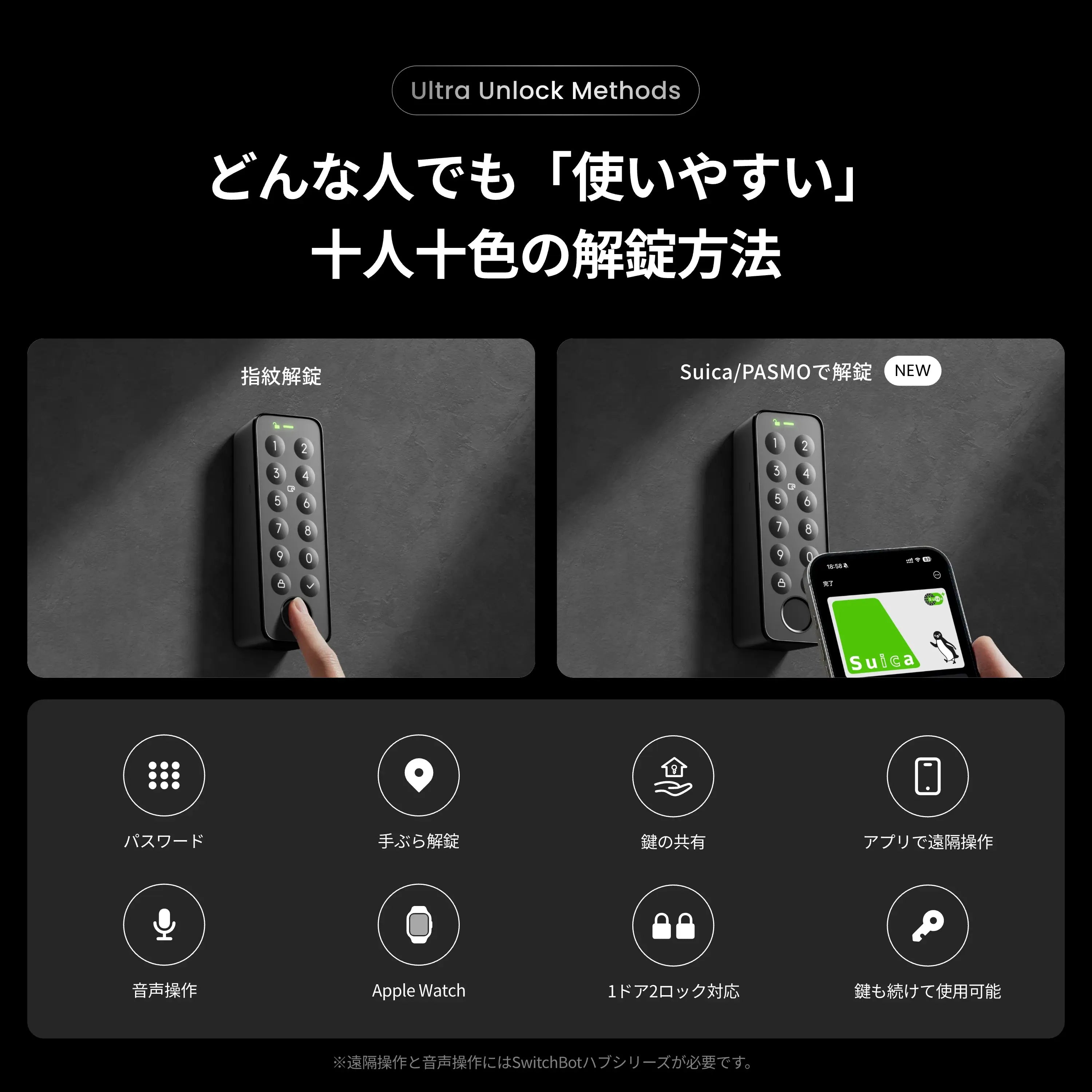 SwitchBot ドアロックUltra 指紋認証セット