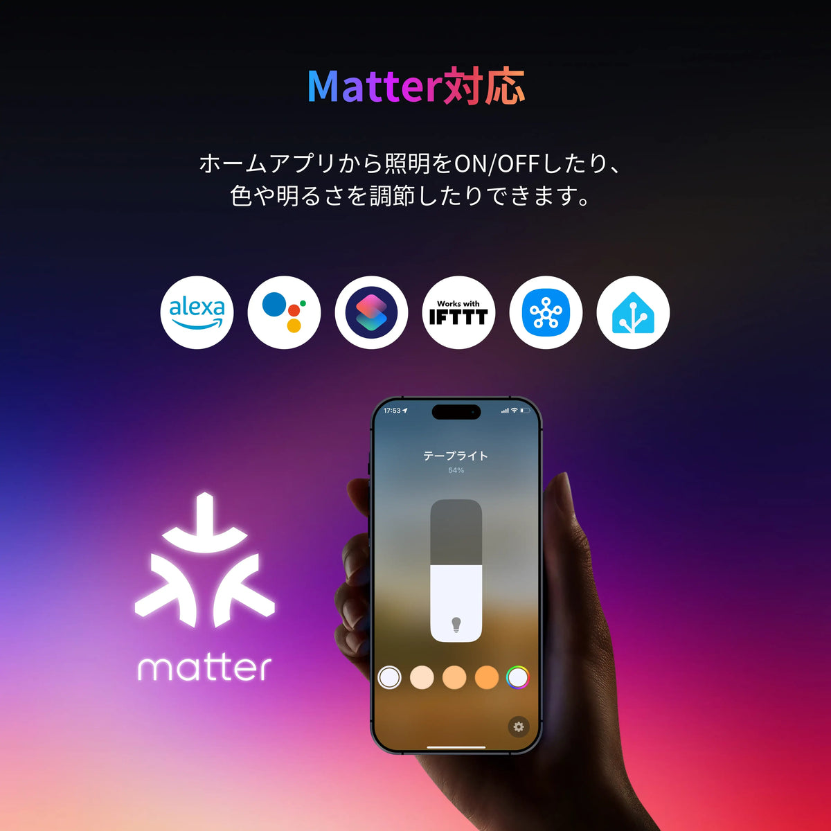 3M SwitchBot LEDテープライト ４個セット SwitchBot テープライト3 RGB、電球色、昼光色の3in1テープ