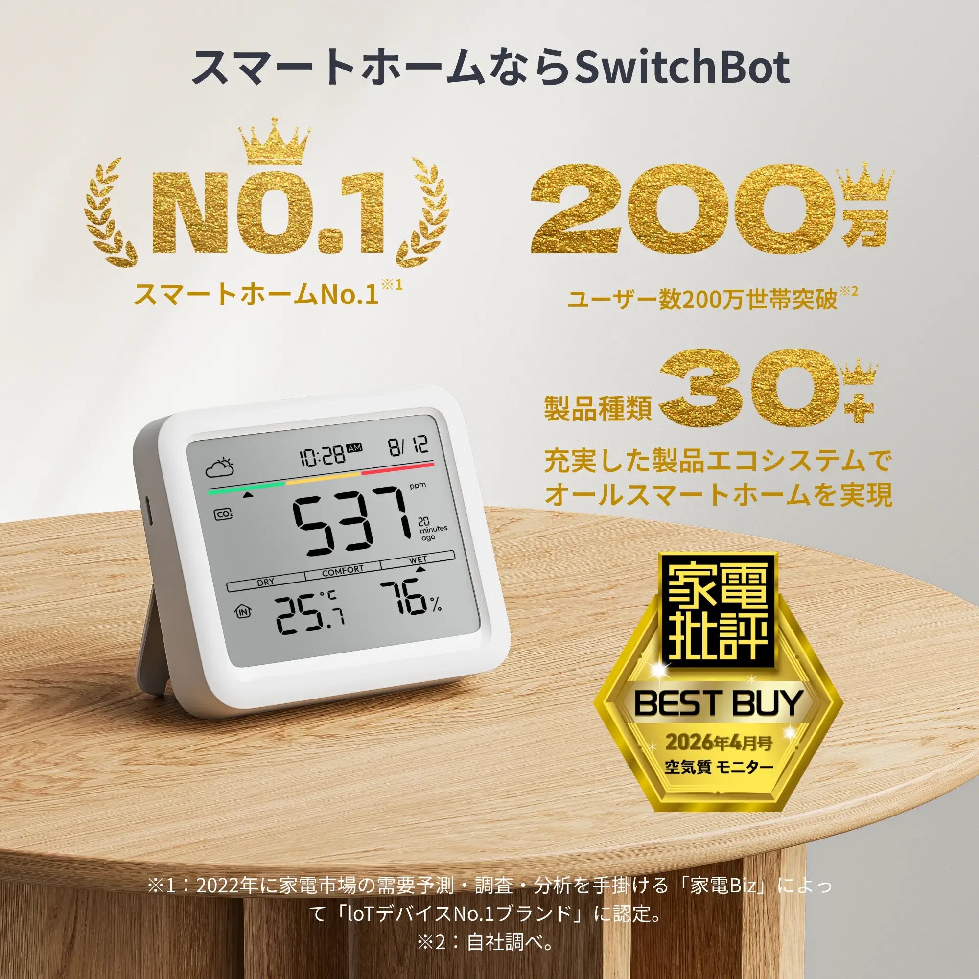 SwitchBot CO2センサー（温湿度計）