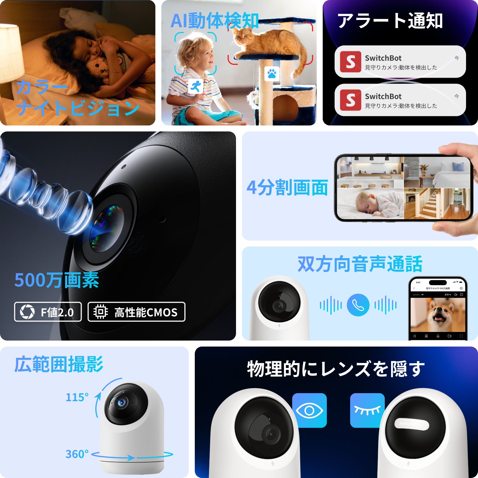 SwitchBot 見守りカメラ Plus  5MP
