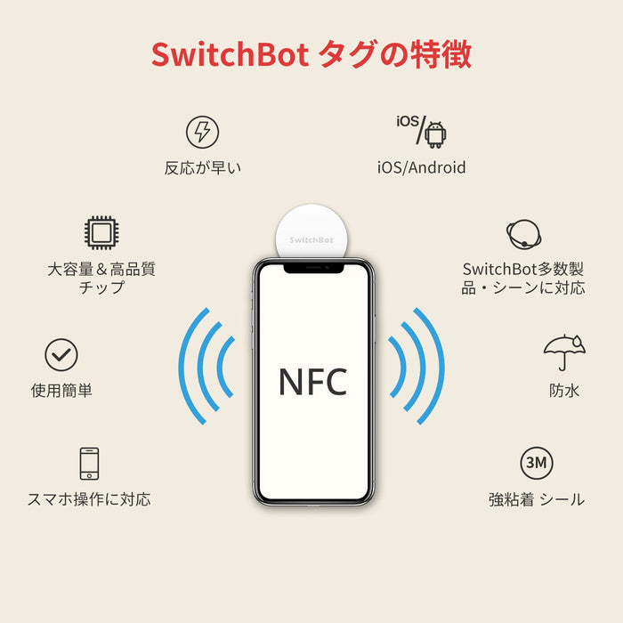 SwitchBot リモートボタン NFCタグ